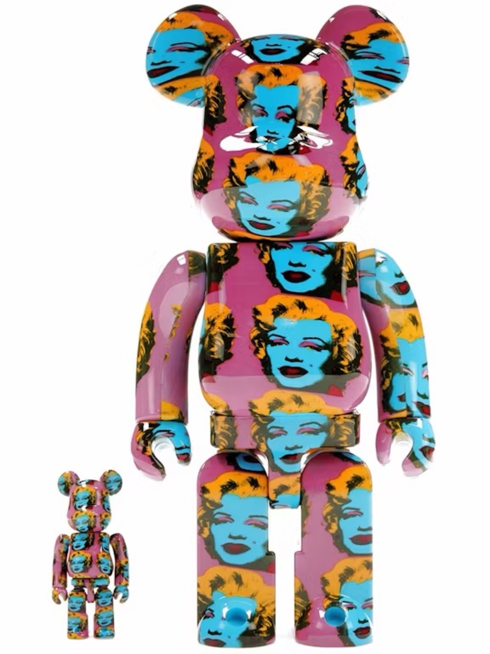 Bearbrick Andy Warhol Marilyn Monroe #2 100% and 400% set